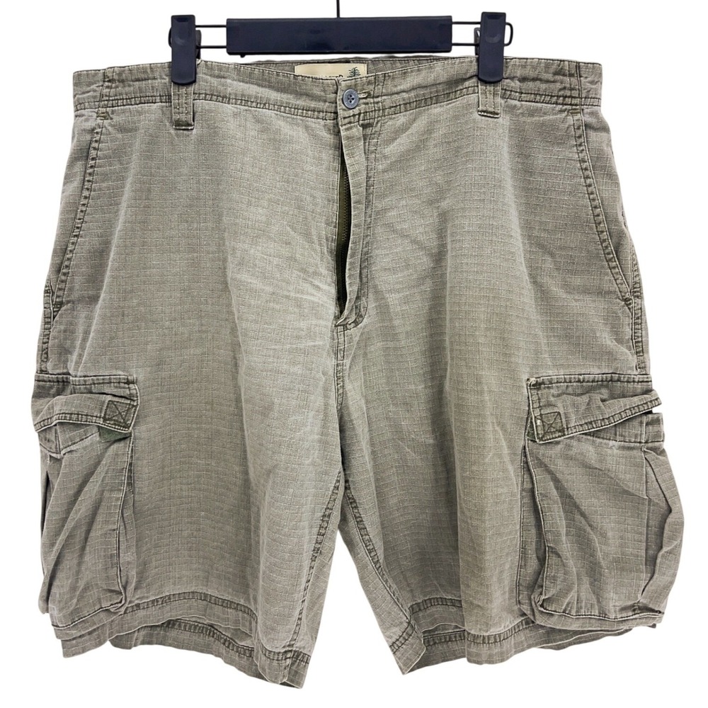Fieldmaster Olive Green Cargo Shorts Size 36 Ripstop Cotton Utility Hiking Mens